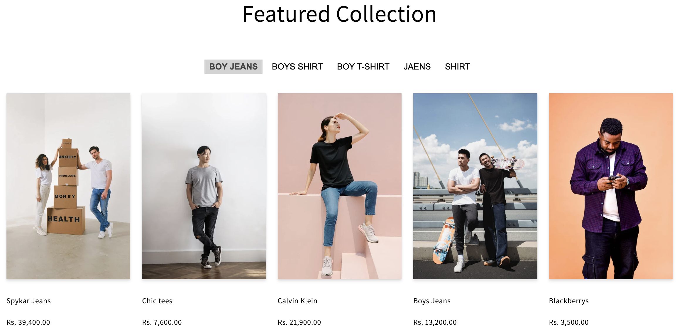 Shopify Tab Collection Section