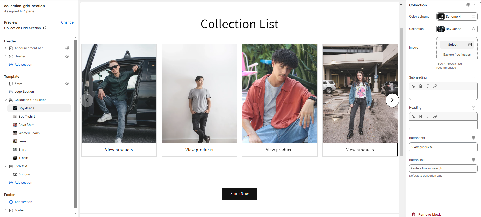 Collection Grid Preview